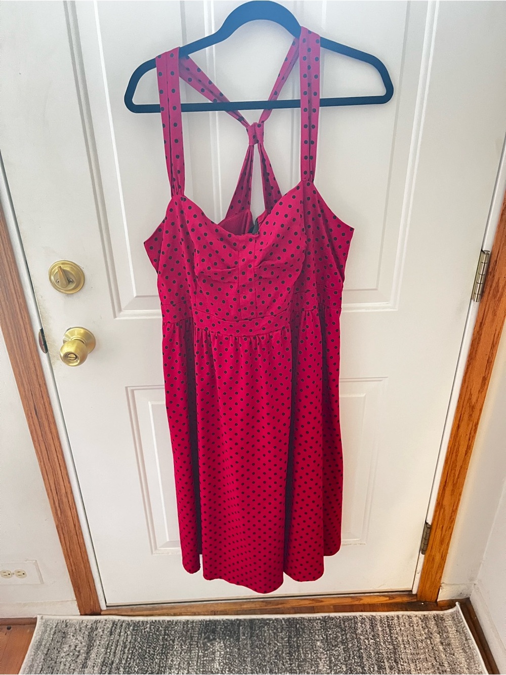 Torrid Retro Chic Red and Black Polka Dot Fit & Flare Dress Size 18